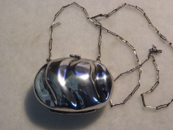 Vintage Sterling Silver Pillbox Purse, VIntage Ste