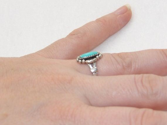 Sterling Silver Turquoise Ring, Turquoise, Gypsy … - image 8