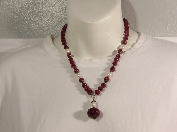 Sterling Silver Genuine Ruby Necklace, 925 Ruby A… - image 10