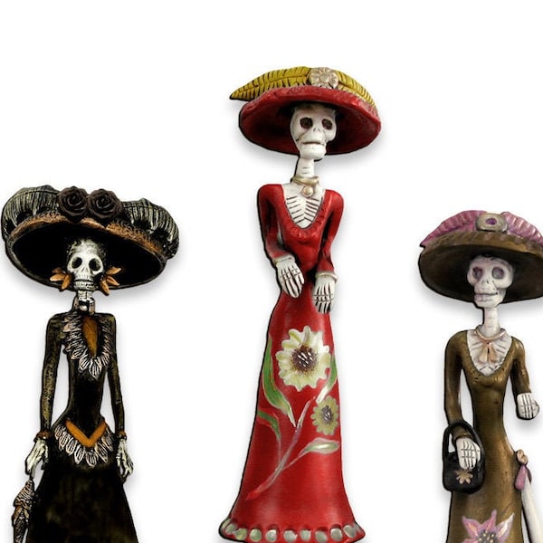 dia de los muertos day of the dead wood cuts assemblage art, mixed media art dolls, embellishments supplies diy, mexican skulls art parts