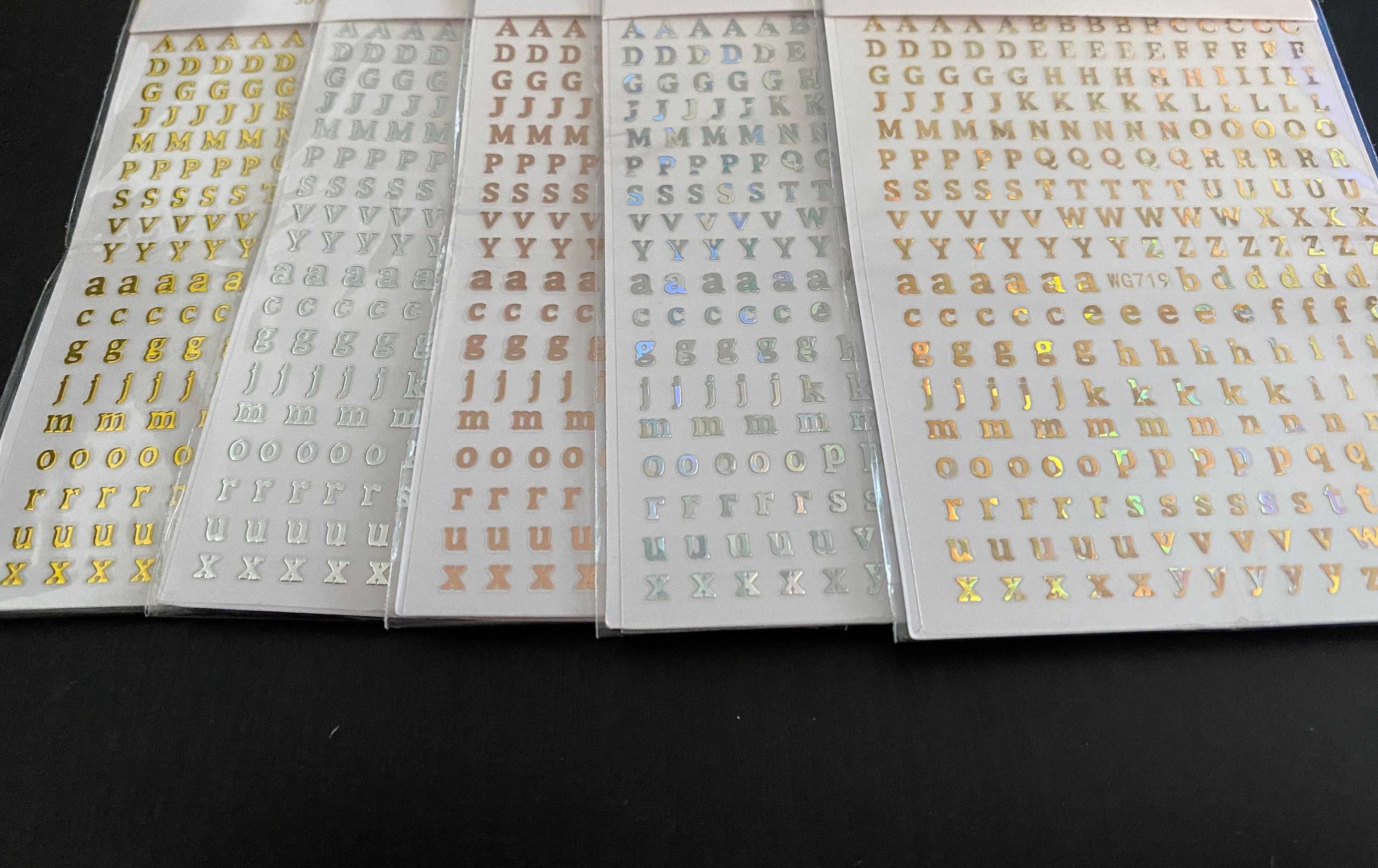6 Gold Decorative Rhinestone Alphabet Letter Stickers DIY Crafts - F in  2023