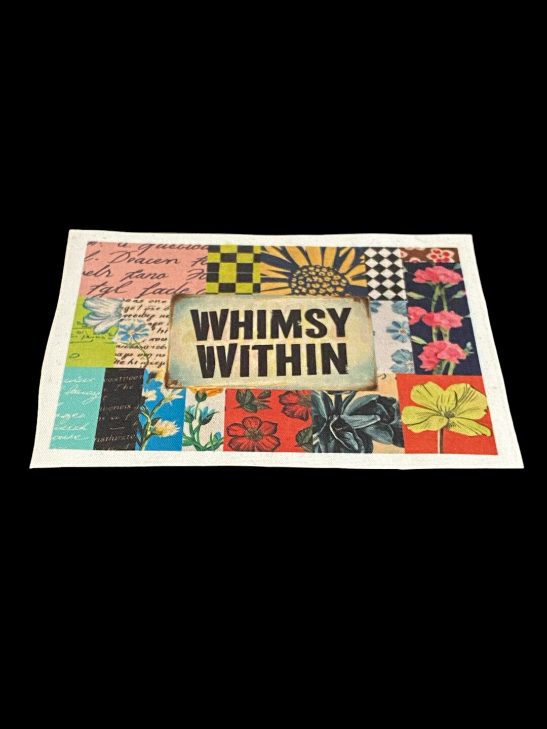 Whimsy Patch Ideas Whimsy Within Floral Fabric Panel - Sew/glue-on Patch for Clothing ...