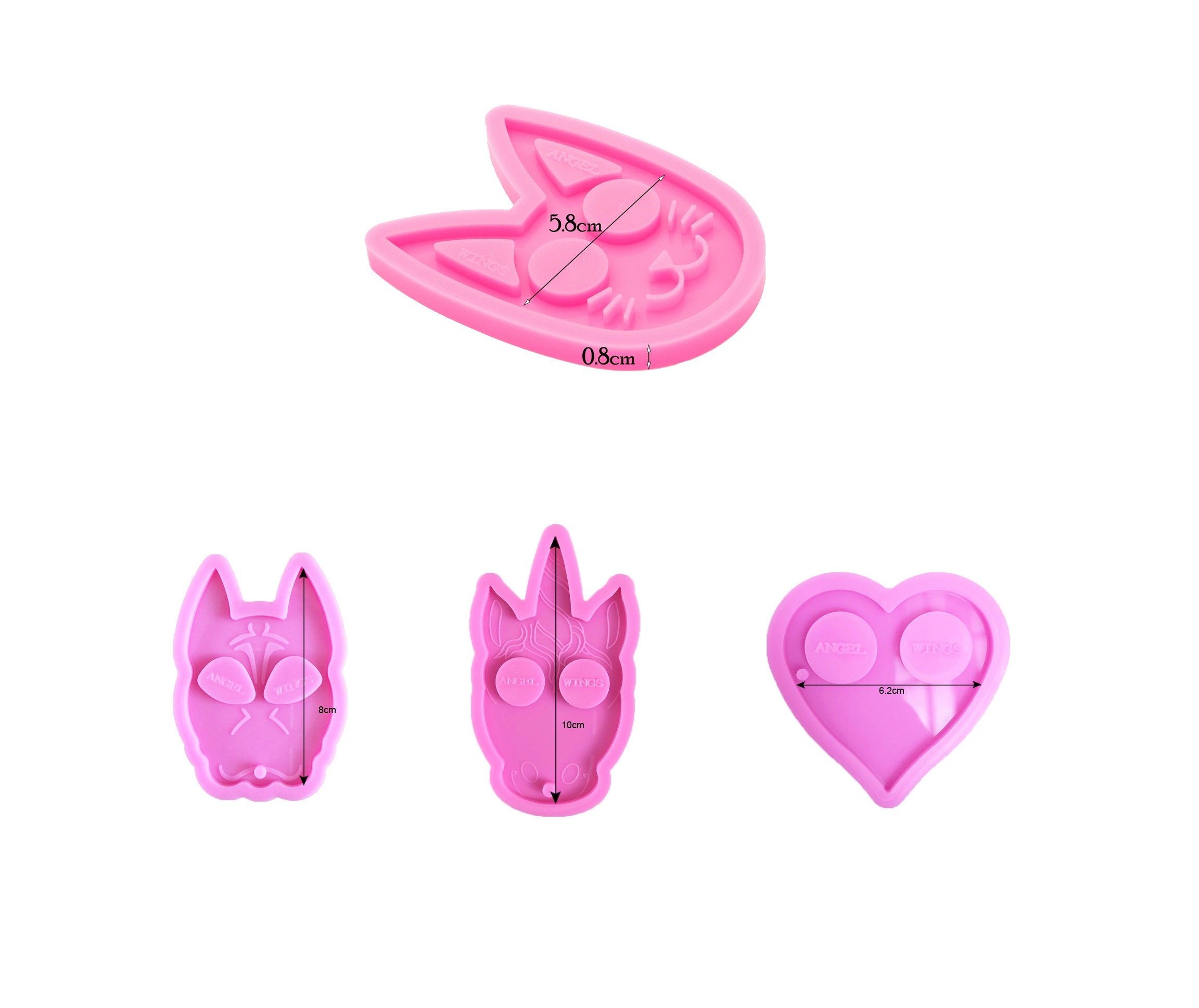 Self Defense Keychain mold Cat Kitten Kitty Dog unicorn Etsy