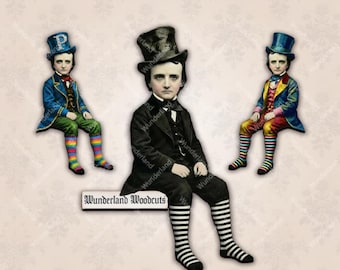 Edgard allen Poe wood diecut - Mixed Media Supplies
