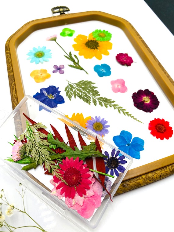 Diy Resin Flower Wall Decor With Rectangle / Square Faux Wood Etsy