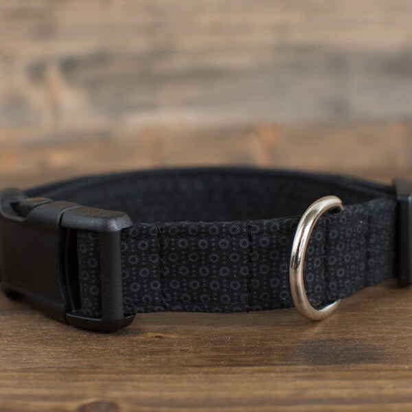 Lunares Negro Collar de perro, Collar de perro negro, Collar de perro macho, Collar de perro, accesorios del animal doméstico