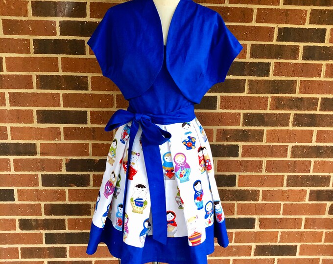 Ariene Dress in Lumberjack Beaver Fabric