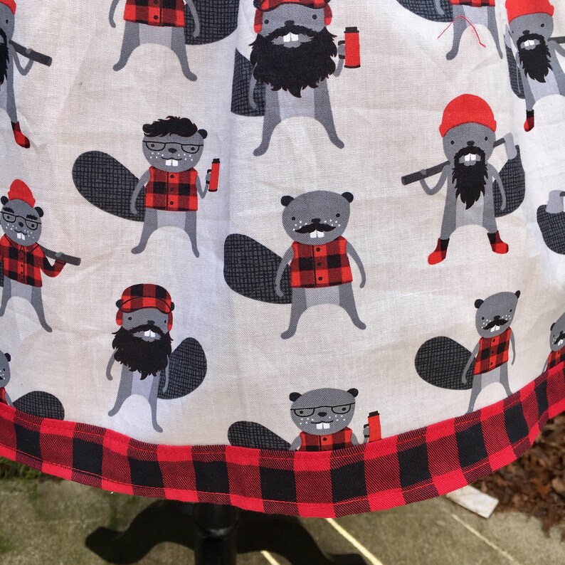 Ariene Dress in Lumberjack Beaver Fabric