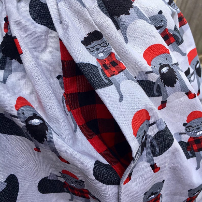 Ariene Dress in Lumberjack Beaver Fabric