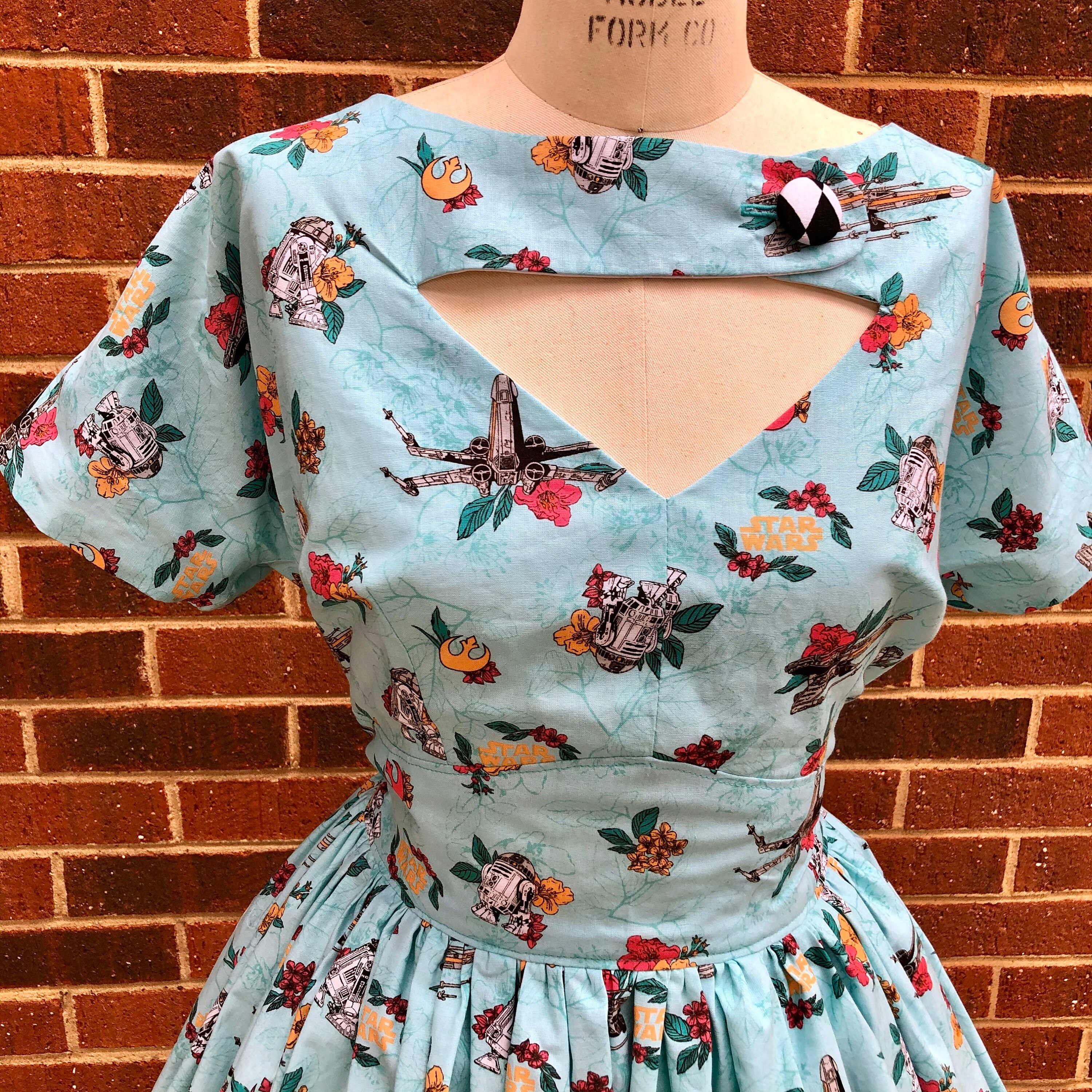 floral star wars fabric