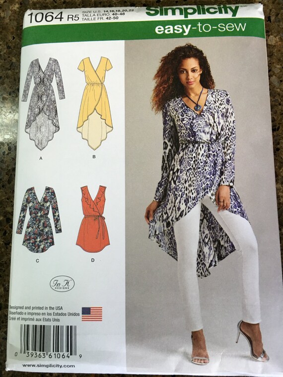 Simplicity pattern NEW/UNCUT modern blouses 1422 EASY Etsy
