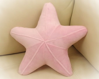 Starfish Shaped Pillow, Toy Pillow, 3D Pillow, Nautical Decor, Beach House Decor, Aqua, Pink pillow