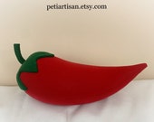 Pepper Pillow, Chili Pepper, Eggplant Pillow, Aubergine pillow, Tomato pillow, Food Pillow, Toy Pillow, 3D Pillow