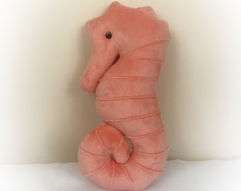 Seahorse Shaped Pillow, Toy Pillow, 3D Pillow, Nautical Decor, Beach House Decor