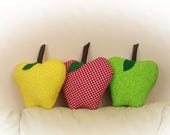 Apple Fruit Pillow, Apple Pillow, Toy Pillow, Red Apple