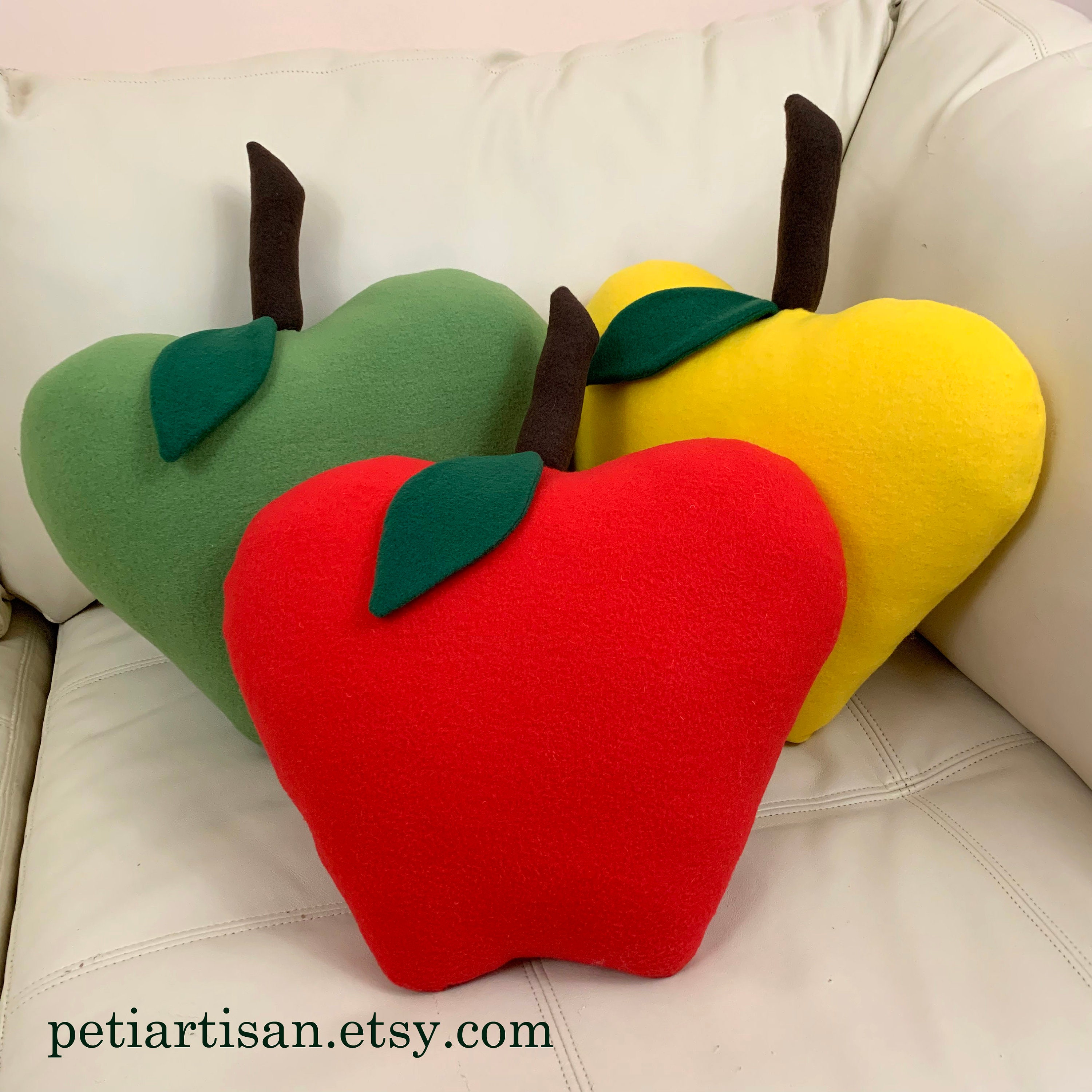 Apple Shaped Pillow Apple PillowGreen AppleRed Apple Toy Etsy
