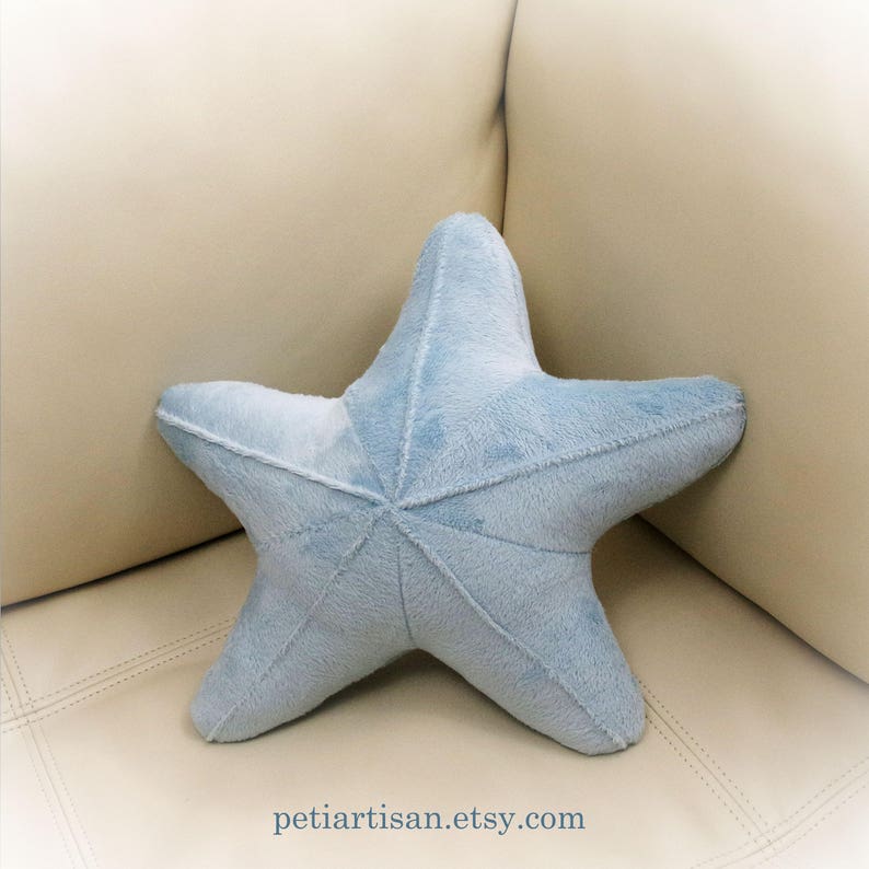 Starfish Shaped Pillow, Toy Pillow, 3D Pillow, Nautical Decor, Beach House Decor, Aqua, Pink pillow Baby Blue