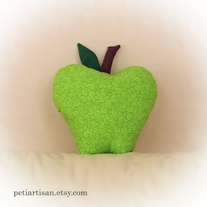 Apple Pillow, Teacher Pillow, Green Apple, Red Apple Pillow, Fruit Pillow, House Decor