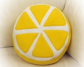 Lemon Pillow, Lemon Slice Pillow, Food Pillow, Fruit Pillow, Toy Pillow, 3D Pillow,  Beach House Decor
