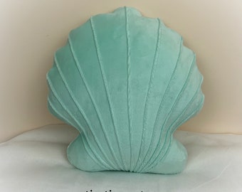 Scallop Shell Shaped Pillow, Seashell Pillow, Shell Pillow, Nautical Decor, Beach House Decor