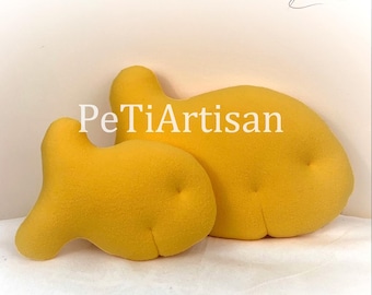 Goldfish Cracker Pillow, Biscuit Pillow, Cracker Pillow, Food Pillow