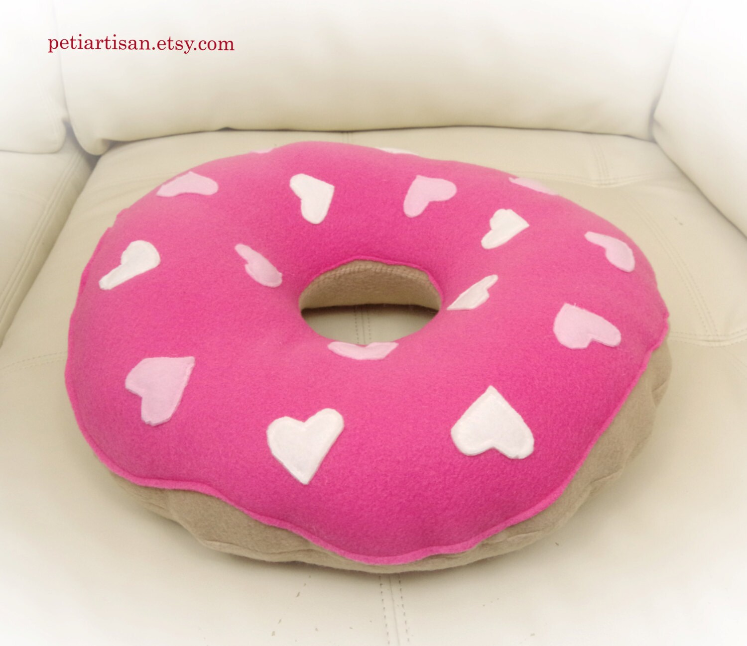 Donut Pillow Valentine Donut Pillow Heart Donut Pillow Food Etsy