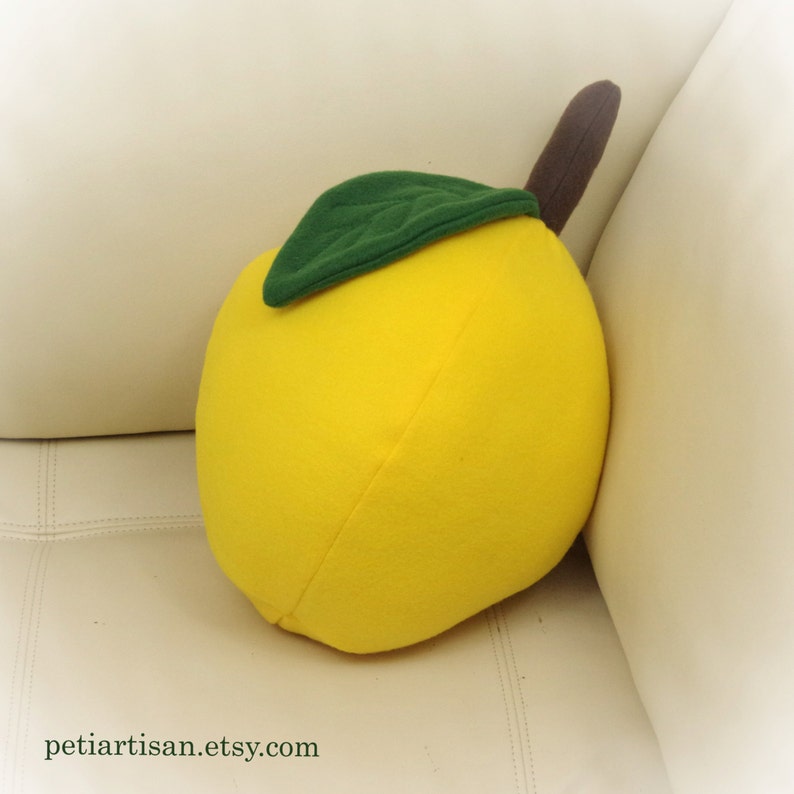 Lemon Pillow, Lime Pillow, Food Pillow, Fruit Pillow, Toy Pillow, 3D Pillow, Beach House Decor Lemon