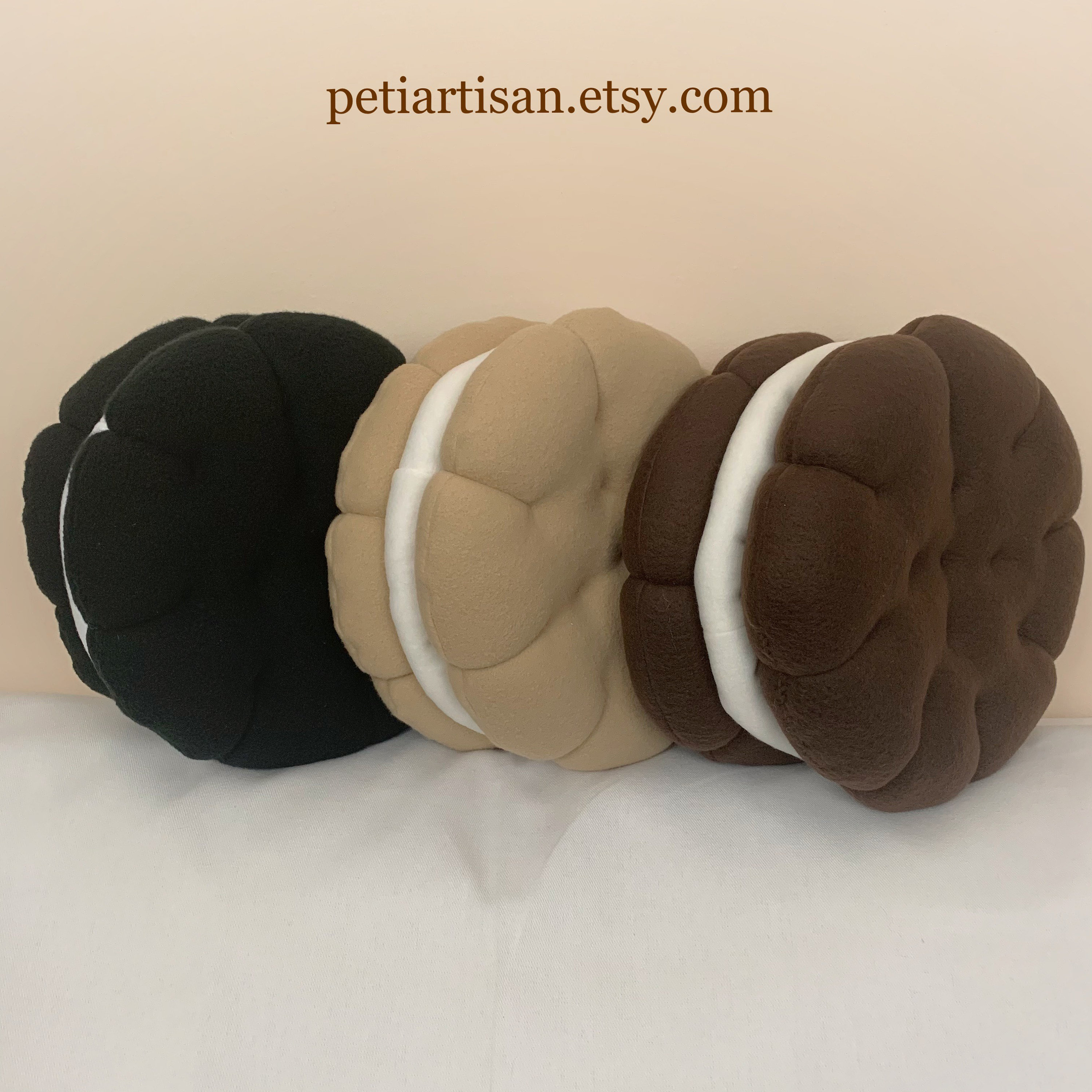 Cookie Pillow Sandwich Cookiefood Pillow Doughnut Pillow Etsy