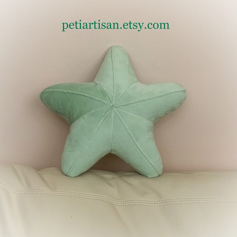 Starfish Shaped Pillow, Toy Pillow, 3D Pillow, Nautical Decor, Beach House Decor, Aqua, Pink pillow Sage