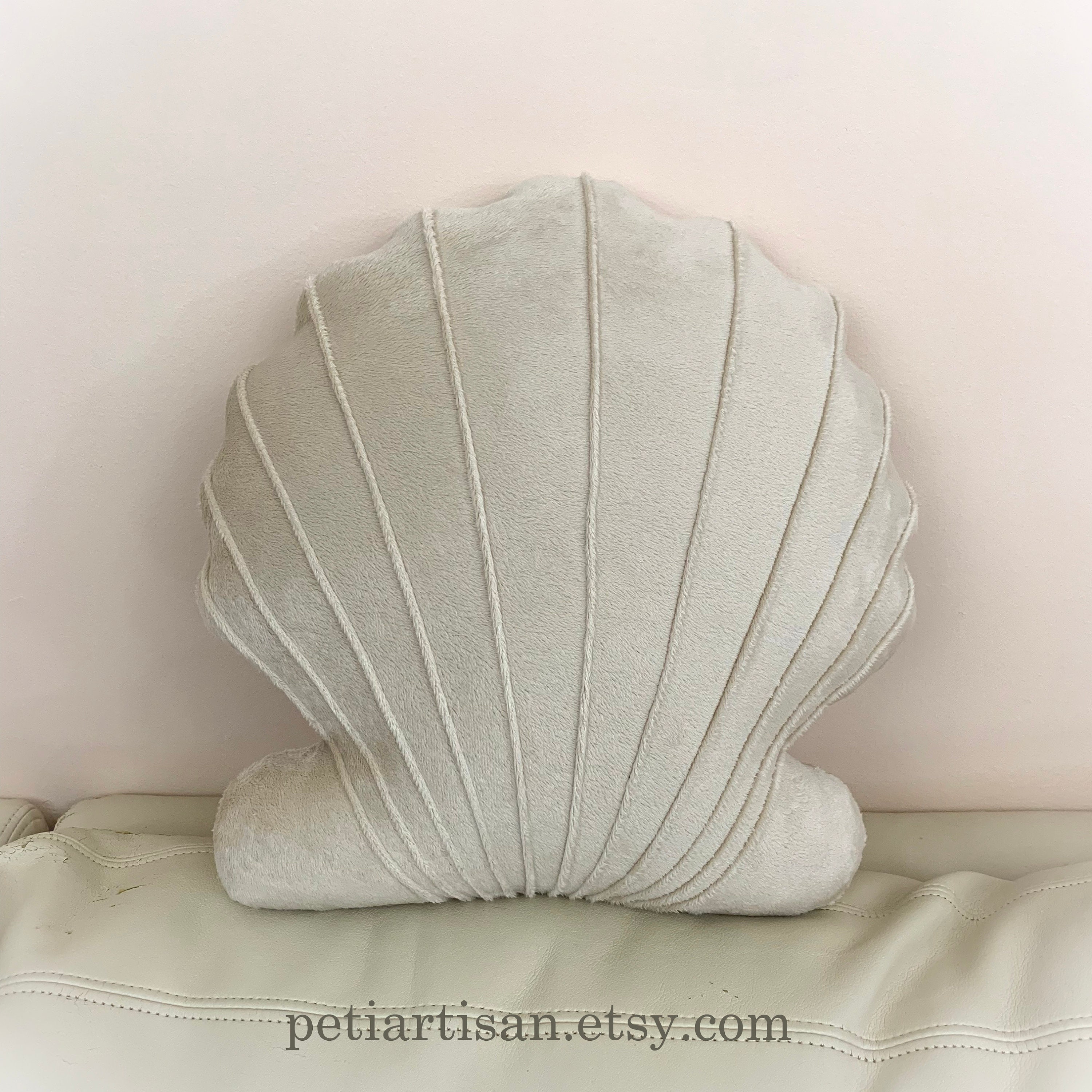 Scallop Shell Shaped Pillow, Seashell Pillow, Shell Pillow, Nautical ...