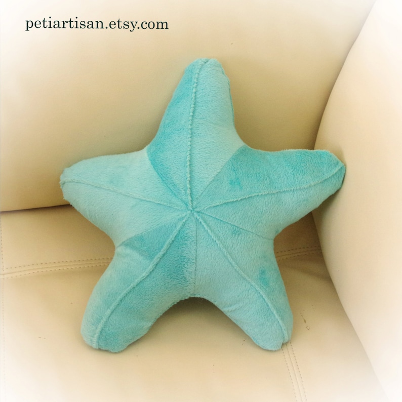 Starfish Shaped Pillow, Toy Pillow, 3D Pillow, Nautical Decor, Beach House Decor, Aqua, Pink pillow Aqua