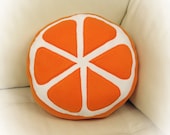 Orange Pillow, Orange Slice Pillow, Food Pillow, Fruit Pillow, Toy Pillow, 3D Pillow,  Beach House Decor