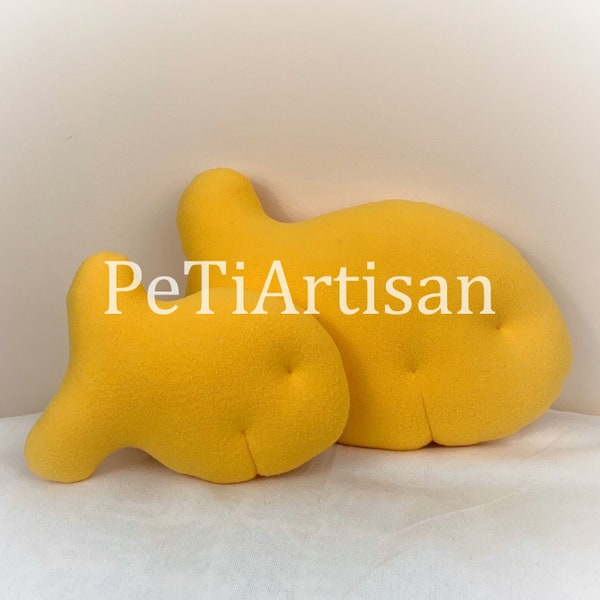 Goldfish Cracker Pillow, Biscuit Pillow, Cracker Pillow, Food Pillow