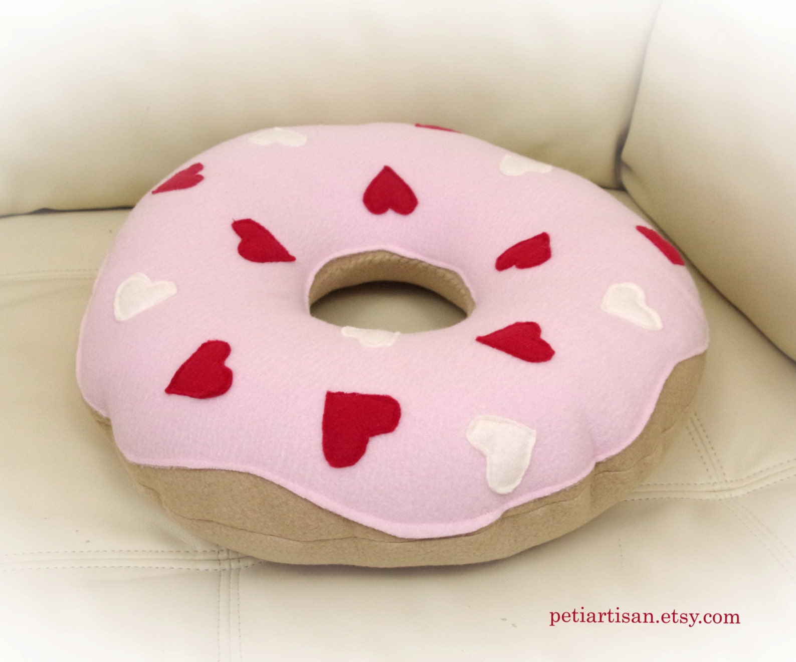 Donut Pillow Valentine Donut Pillow Heart Donut Pillow Food Etsy