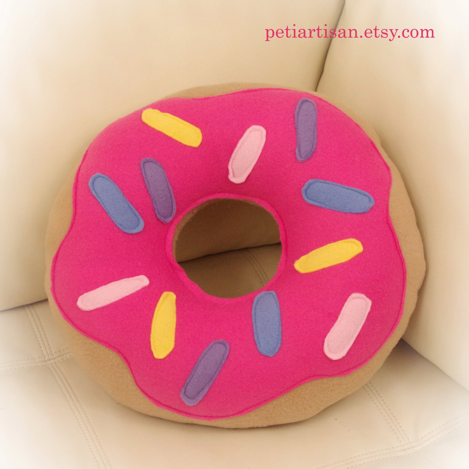 Donut Pillow / Donut Light Purple / Donut Gift / Kids Room / Food Pillow /  Donuts Decor / Birthday Decoration 