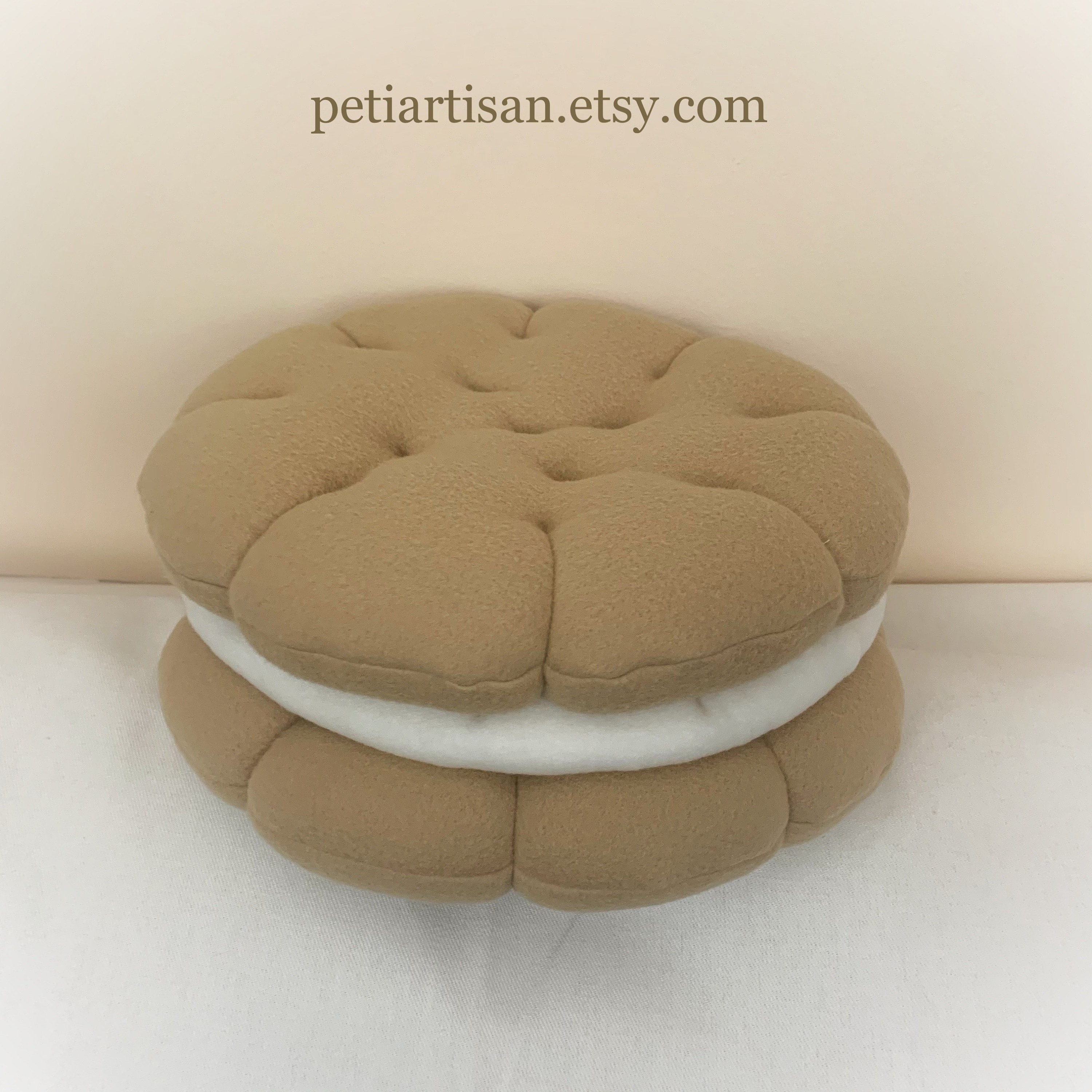 Coffee Bean Pillow Cookie Pillow Sandwich Cookiefood Etsy