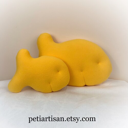 Goldfish Cracker Pillow, Biscuit Pillow, Cracker Pillow, Food Pillow