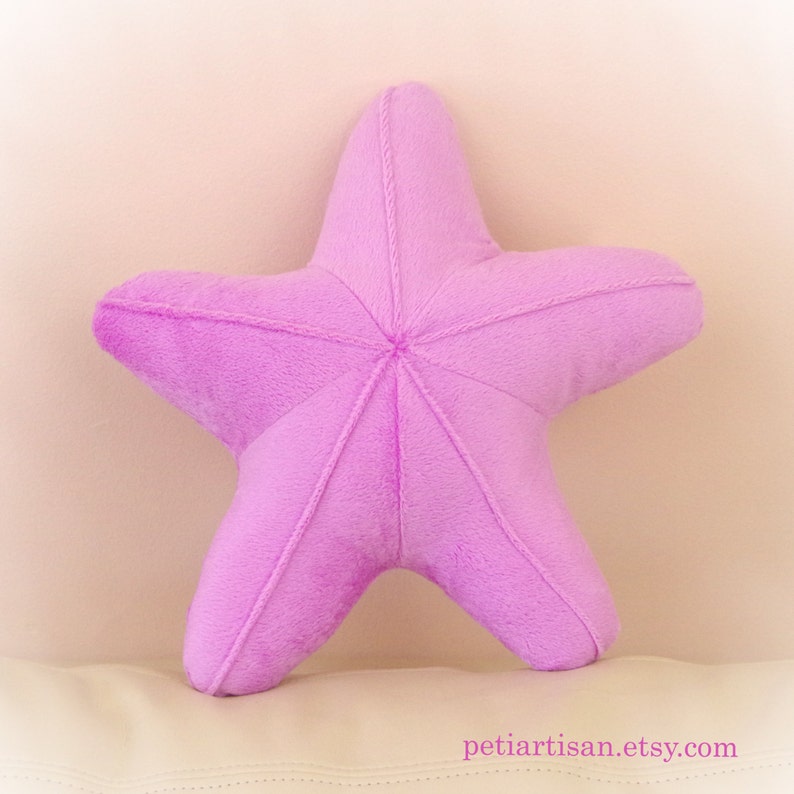 Starfish Shaped Pillow, Toy Pillow, 3D Pillow, Nautical Decor, Beach House Decor, Aqua, Pink pillow image 4