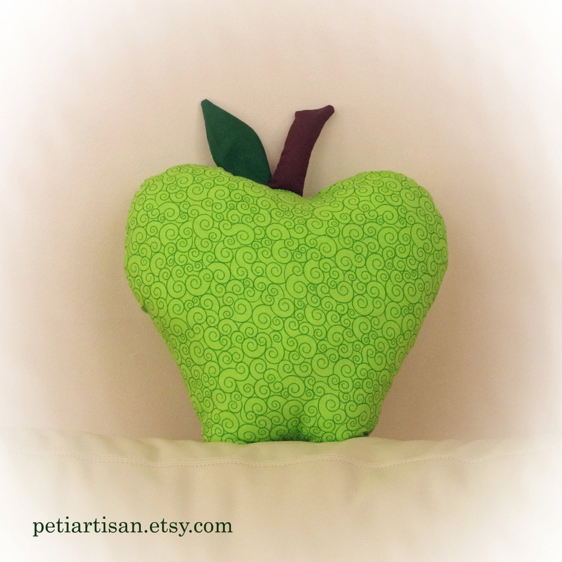 Apple Shaped Pillow Apple Pillowgreen Applered Apple Toy Etsy
