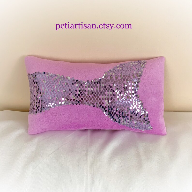 Mermaid Tail Pillow, Mermaid Pillow, Toy Pillow, 3D Pillow, Nautical Decor, Beach House Decor Violet