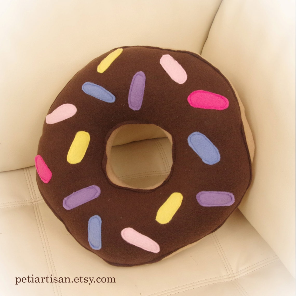 Doughnut Pillow Donut Pillow Food Pillow Pink Frosting Etsy