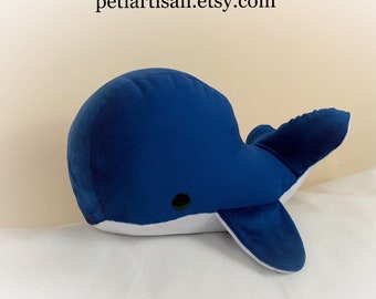 Baby Whale Pillow, Toy Pillow, 3D Pillow, Stuffed Animal, Nautical Decor, Beach House Decor