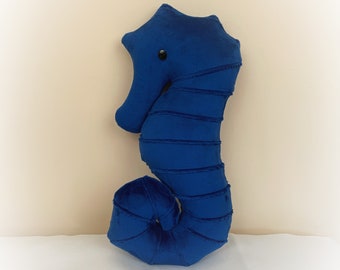 Seahorse Pillow, Beach pillow, Nautical Decor, Beach House Decor