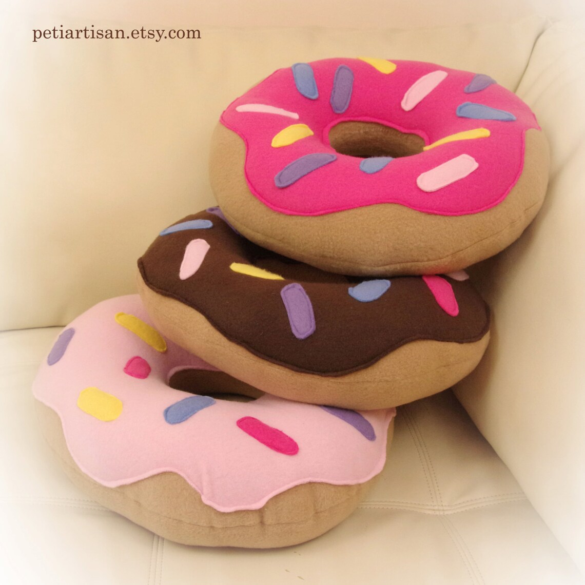 Doughnut Pillow Donut Pillow Food Pillow Pink Frosting Etsy