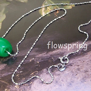 17&quot; 12mmx14mm Charm Chinese Lucky Passepartout Green Jade Drum Bead Transport bead Chain Choker Necklace