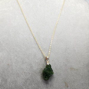 Natural Green Nephrite Jade Clover Pendant with 925 Silver Plated Gold Chain Necklace