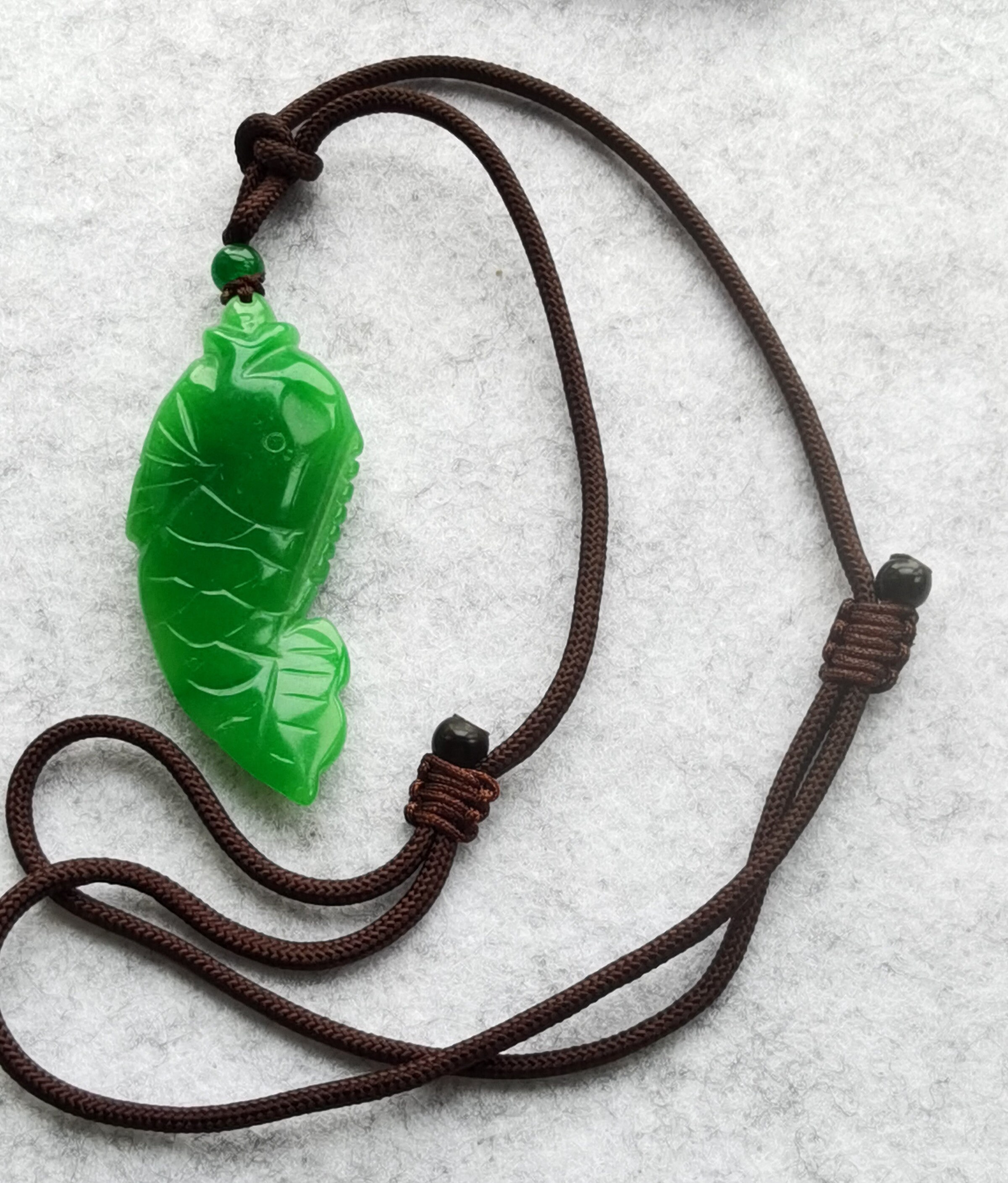 Pendentif Poisson En Jade Vert - Bijou Fantaisie Femme - Neuf Sans Emballage