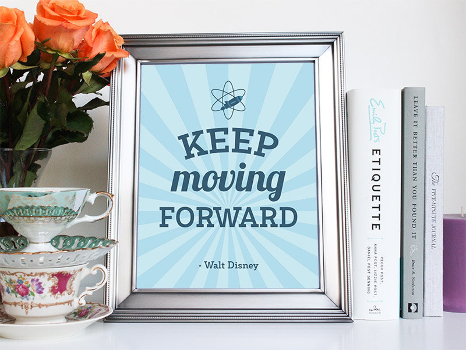 Walt Disney Quote Keep Moving Forward Sign Disney | Etsy