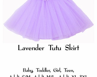 Lavender 3-Layer Tutu Skirts - 7 Sizes!