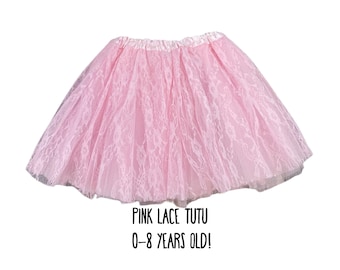 Light Pink Lace Tutu - 0-2 years - Tutu for Girls, Tutu skirt, Toddler Tutu, Lace Tutu, Costume Tutu, Infant Tutu, Baby Tutu Skirt